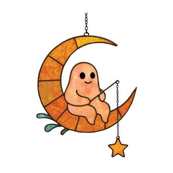 Хэллоуин Ловец Солнца Витражное Окно Подвеска Ловец Света Украшения Акрил D